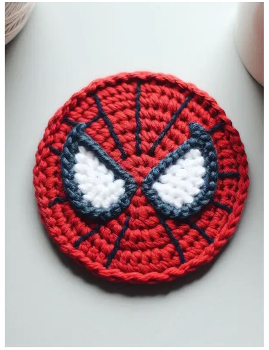 Crochet Spider-Man Coaster