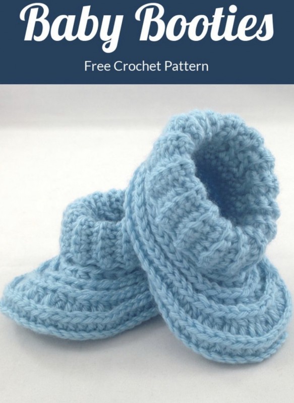 Ribbed Baby Booties – FREE CROCHET PATTERN — All Crochet Ideas
